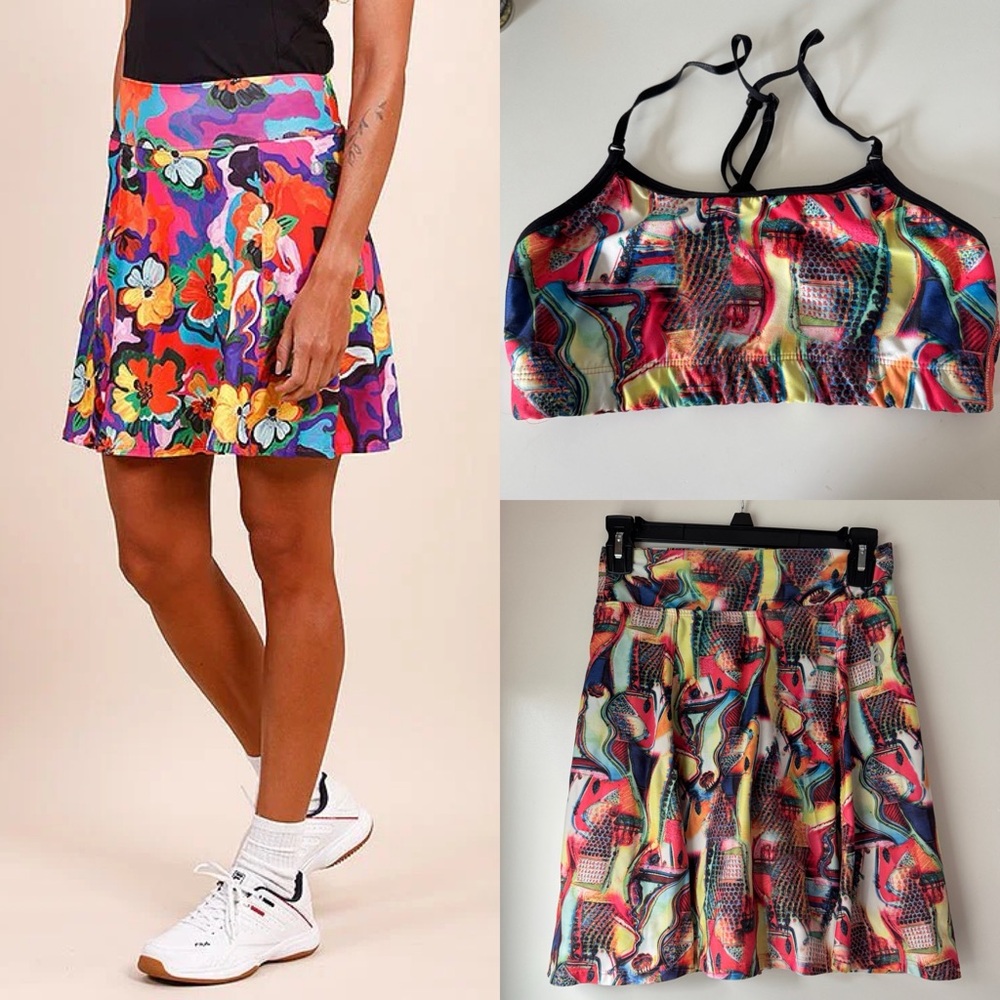 DONA JO | MADE IN BRAZIL FESTIVAL RAVE TENNIS PICKLEBALL ABSTRACT GRAFFITI SET